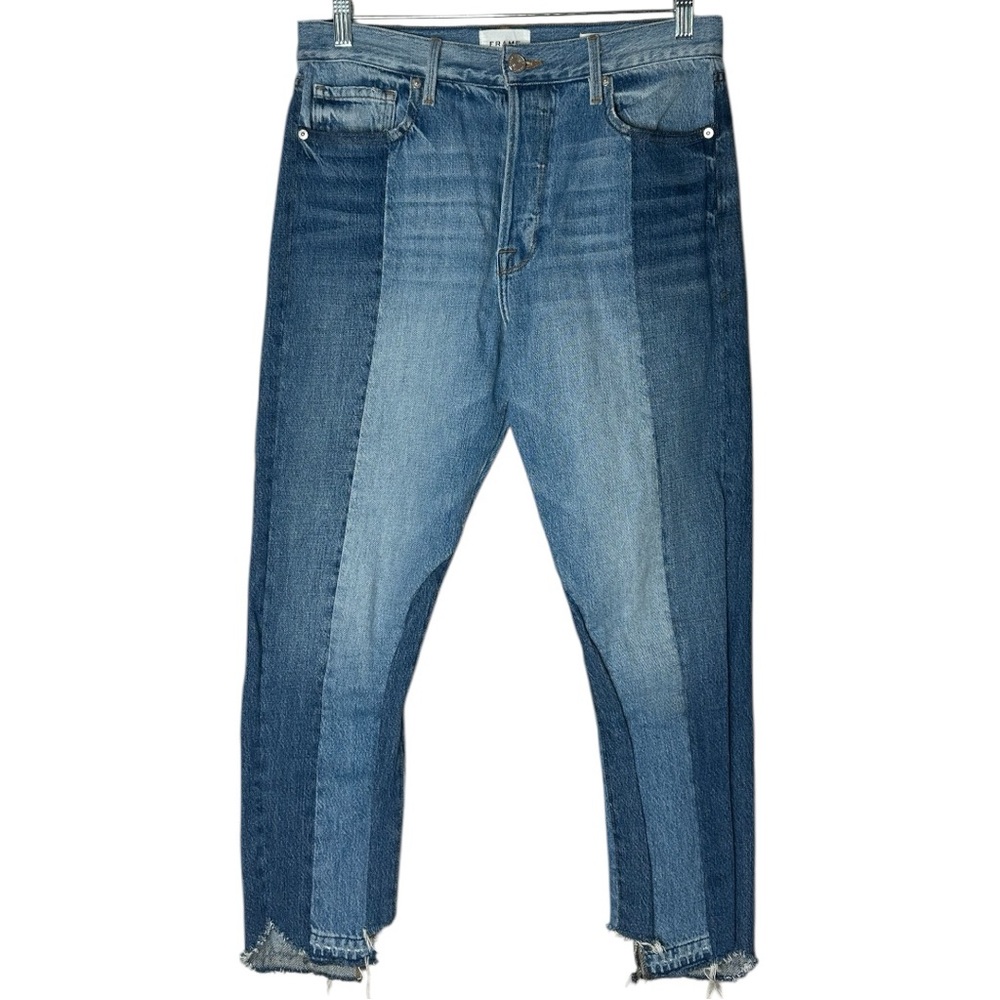 Frame Nouveau Le Mix Two Tone Denim Jeans Size 28